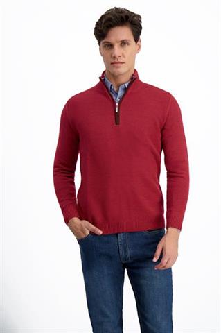 Czerwony sweter ze stójką 72765 - 198381