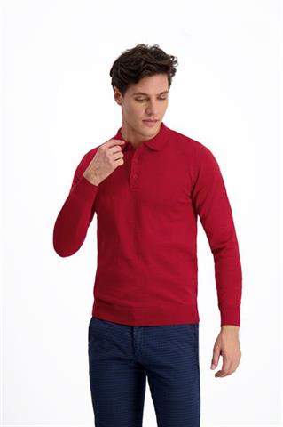 DL0001.DZIANINA.SWETER.Polo.Czerwony.T.73824_L - 198401