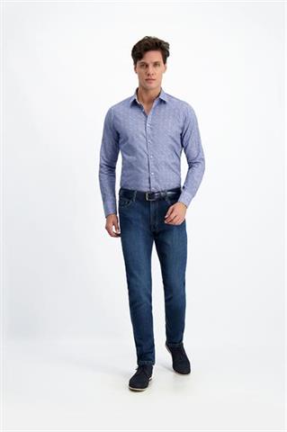 Granatowe jeansy męskie 63442 - 200331