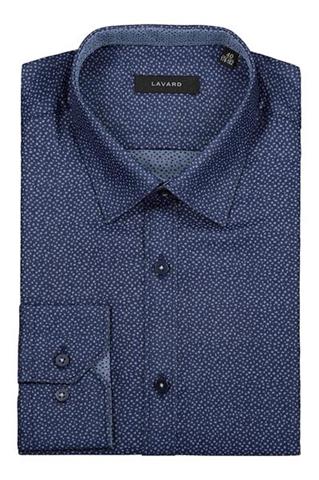 Granatowa koszula we wzory 92781 - 203211