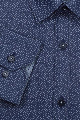 Granatowa koszula we wzory 92781 - 203231