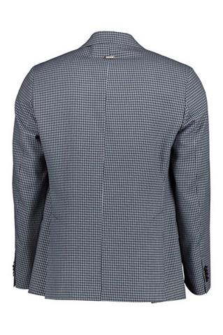 Granatowa marynarka maxi w drobną kratę 45174 - 205421