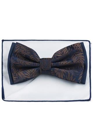 Granatowa mucha z motywem roślinnym 57154 - 20571