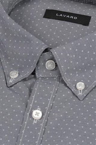 Szara koszula w mikro wzór 92798 - 206991