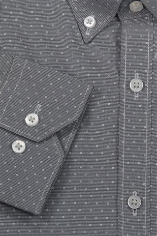 Szara koszula w mikro wzór 92798 - 207001