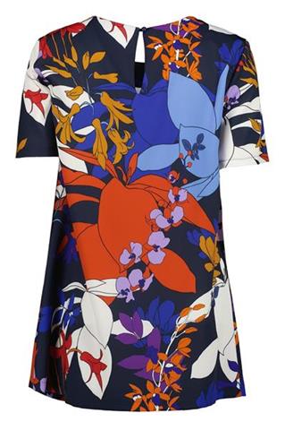 Wzorzysta tunika z krótkim rękawem 58018 - 209831