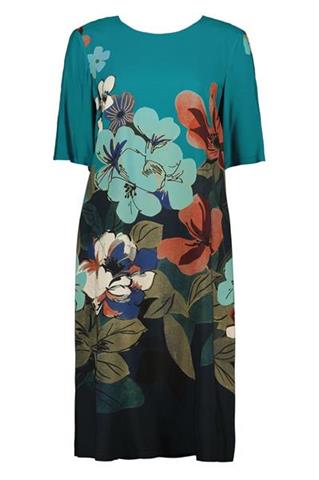 Klasyczna sukienka w kwiatowy wzór 58029 - 210601