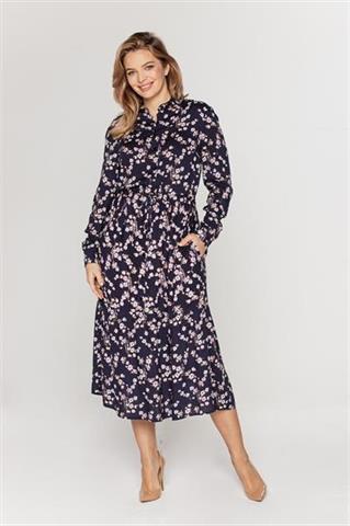 Sukienka midi w kwiatowy wzór 58040 - 211301