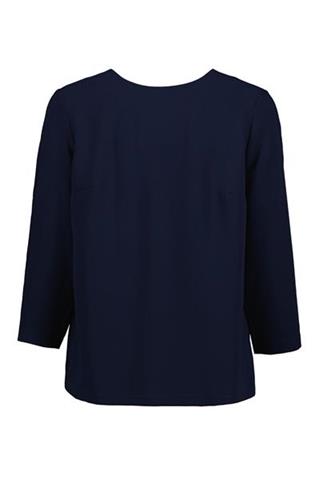 Pudełkowa bluzka damska w odcieniu granatu 58059 - 213611