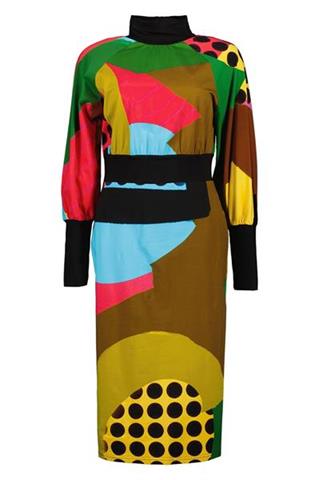 Kolorowa sukienka we wzory 58073 - 214751