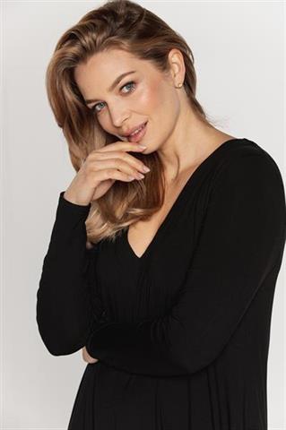 Długa czarna sukienka 58075 - 214911