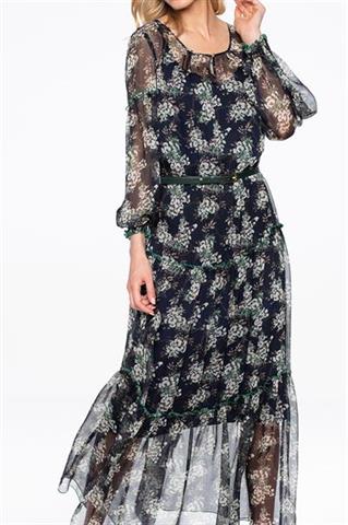 Zwiewna sukienka z falbaną 58092 - 216741