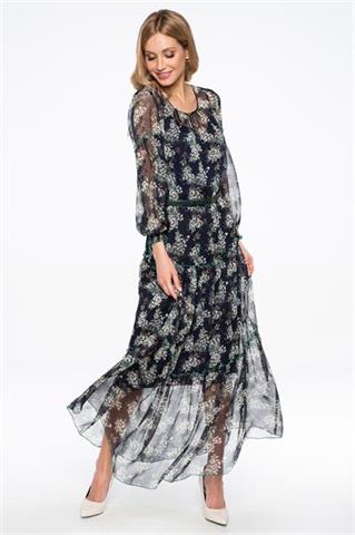 Zwiewna sukienka z falbaną 58092 - 216761