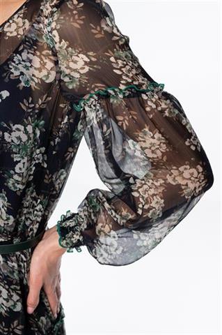 Zwiewna sukienka z falbaną 58092 - 216771