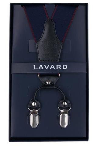 Granatowe szelki z bordową lamówką 57128 - 21731