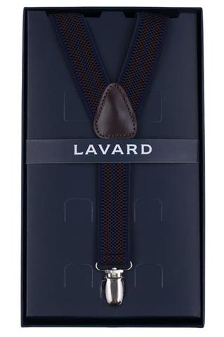 Granatowe szelki z brązowymi pasami 57132 - 21771