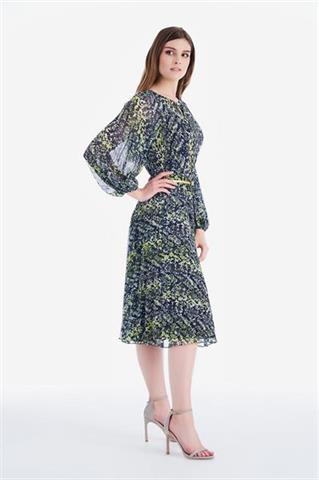 Plisowana sukienka w zwierzęcy deseń 58109 - 217851