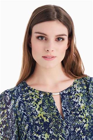 Plisowana sukienka w zwierzęcy deseń 58109 - 217861