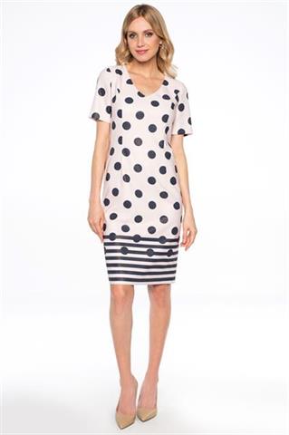 Sukienka o klasycznym kroju w grochy 58131 - 219181