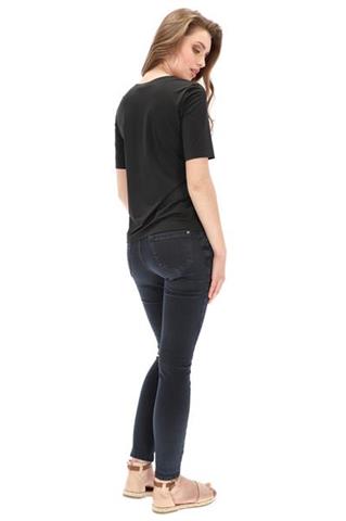 Czarny t-shirt z krótkim rękawem 58169 - 221391