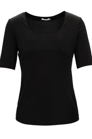 Czarny t-shirt z krótkim rękawem 58169 - 221401