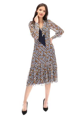 Sukienka midi w geometryczne wzory 58172 - 221611