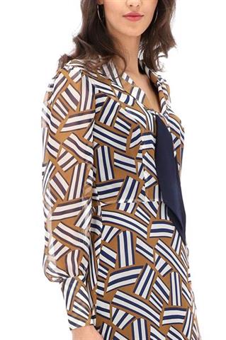 Sukienka midi w geometryczne wzory 58172 - 221631