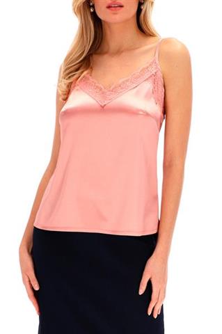 Różowy top na ramiączkach 58179 - 222091