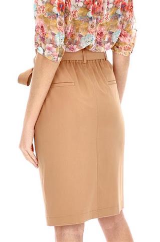 Spódnica z wysokim stanem i wiązaniem w talii 58184 - 222381