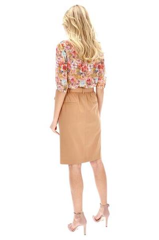 Spódnica z wysokim stanem i wiązaniem w talii 58184 - 222401