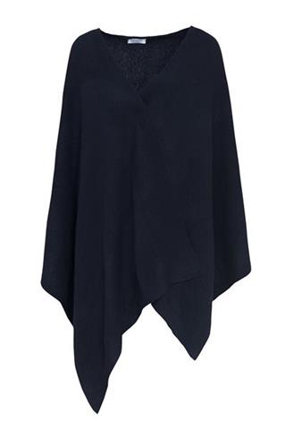 Granatowe poncho damskie 84457 - 22421