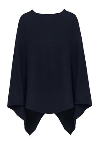 Granatowe poncho damskie 84457 - 22461