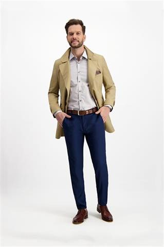 Granatowe spodnie chinos 64921 - 234701