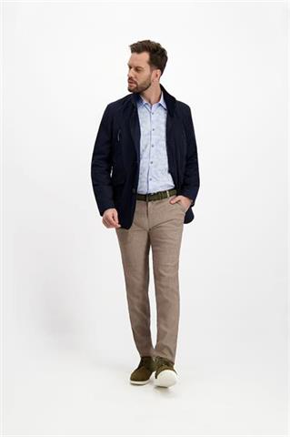 Niebieska koszula męska w błękitny wzór moro 92958 - 235181