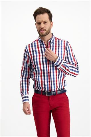 Koszula slim w kratę 93210 - 236311