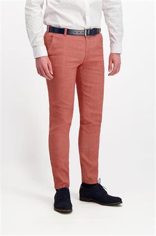 Jasnoczerwone spodnie męskie chinos 64156 - 238451