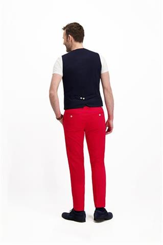 Granatowa kamizelka męska w kratkę 10131 - 238681