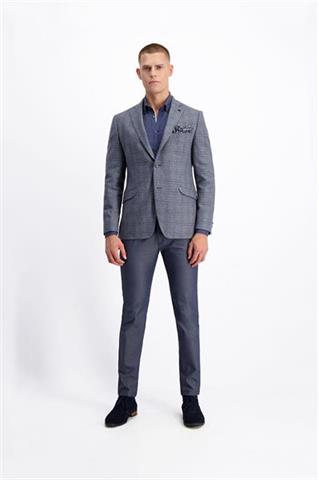 Granatowe spodnie chinos 64508 - 238851