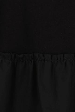 Luźna sukienka z łączonych tkanin 58209 - 241091