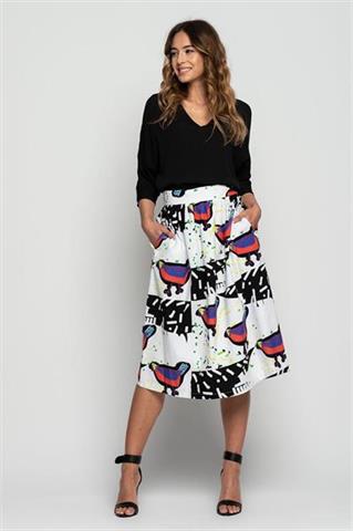 Spódnica midi z marszczeniem w talii 58225 - 241501