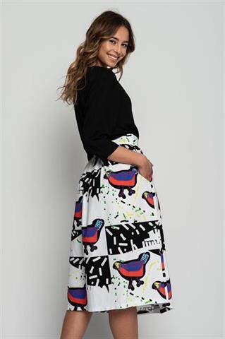 Spódnica midi z marszczeniem w talii 58225 - 241521