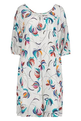 Luźna sukienka z kwiatowym wzorem 58227 - 241841