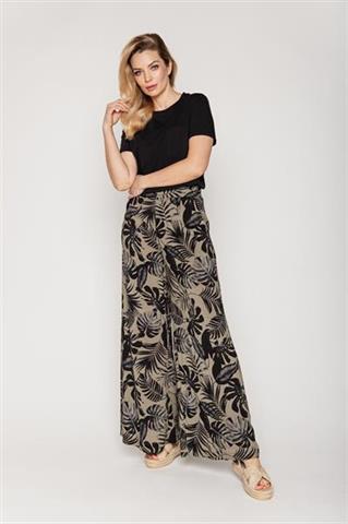 Szerokie spodnie damskie w kwiatowy wzór 58230 - 241881