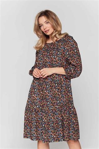 Luźna sukienka w drobne kwiatki 58208 - 242501