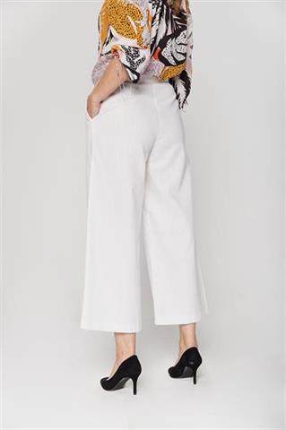 Lniane spodnie typu culotte 58236 - 242691