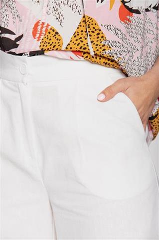 Lniane spodnie typu culotte 58236 - 242701