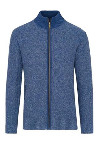 Sweter ze stójką z melanżowej dzianiny 72744 - 24301