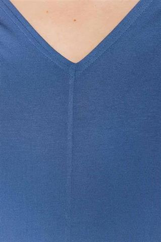 Niebieska bluzka damska o kroju nietoperza 58211 - 243421