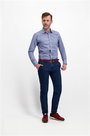 Niebieska koszula w mikro wzór 93061 - 244591