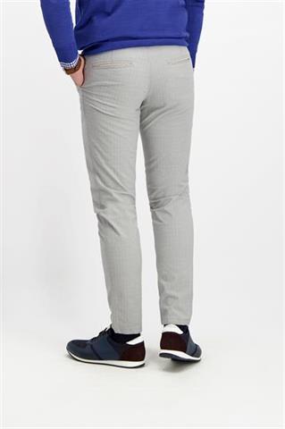 Szare spodnie w kratę męskie chinos 64158 - 245771